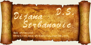 Dijana Štrbanović vizit kartica